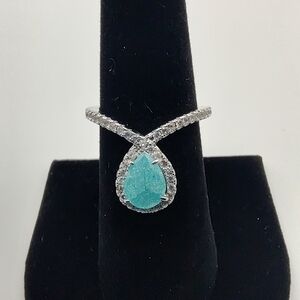 Bomb Party Ice Crystal Teardrop Ring